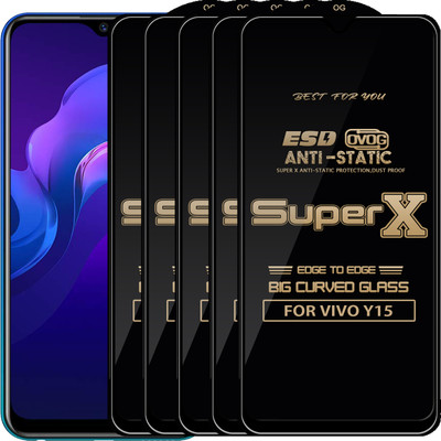 Roxel Edge To Edge Tempered Glass for VIVO Y15(Pack of 5)