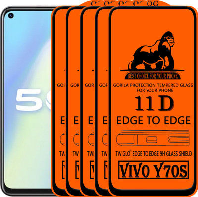 TWIGLO Edge To Edge Tempered Glass for VIVO Y70S(Pack of 5)