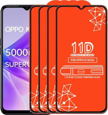 Roxel Edge To Edge Tempered Glass for Oppo K10 5G(Pack of 4)