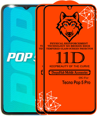CRodible Edge To Edge Tempered Glass for Tecno Pop 5 Pro(Pack of 2)