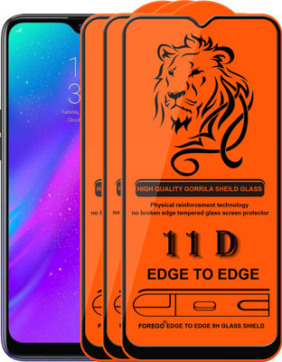 Forego Edge To Edge Tempered Glass for Vivo Y72 5G(Pack of 3)