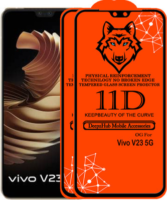 DeepzHub Edge To Edge Tempered Glass for Vivo V23 5G(Pack of 2)
