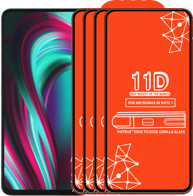 PikTrue Edge To Edge Tempered Glass for MICROMAX IN NOTE 1(Pack of 4)