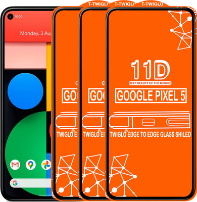 TWIGLO Edge To Edge Tempered Glass for GOOGLE PIXEL 5(Pack of 3)