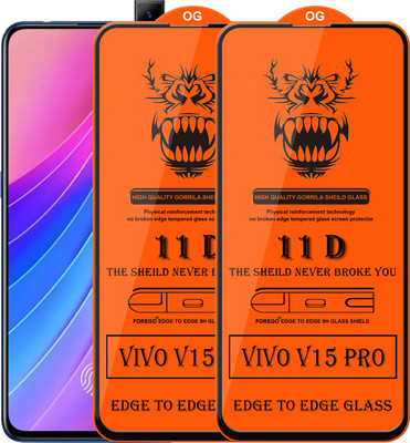 Forego Edge To Edge Tempered Glass for Vivo V15 Pro(Pack of 2)