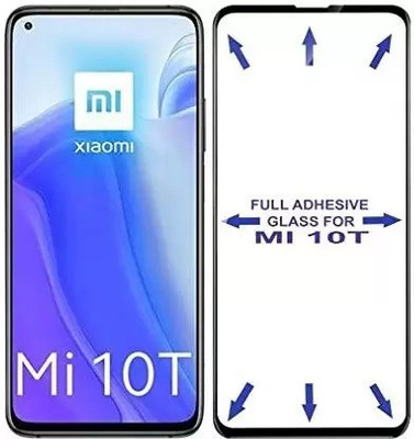 VISHRN Edge To Edge Tempered Glass for Mi 10T, Redmi 10T(Pack of 1)