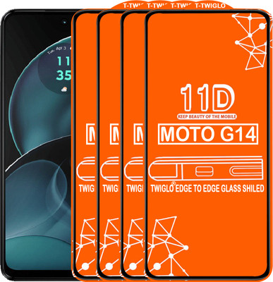 TWIGLO Edge To Edge Tempered Glass for MOTO G14(Pack of 4)