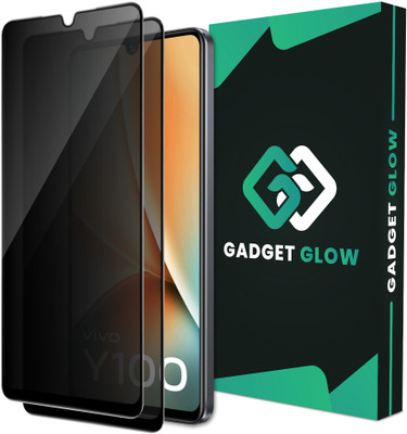 Gadget Glow Edge To Edge Tempered Glass for Vivo Y100 5G, Vivo Y100, Privacy Anti Spy Glass(Pack of 2)