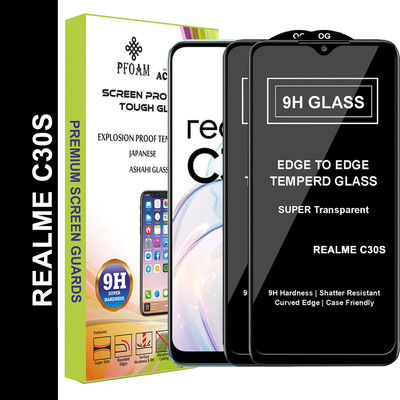 PFOAM Edge To Edge Tempered Glass for REALME C30S(Pack of 2)