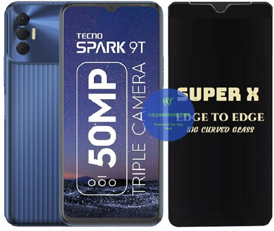 NEWSHAH Edge To Edge Tempered Glass for Tecno Spark 9T, Super X Edge Glass, Super X Tempered Glass, Super X Screen Protector(Pack of 1)