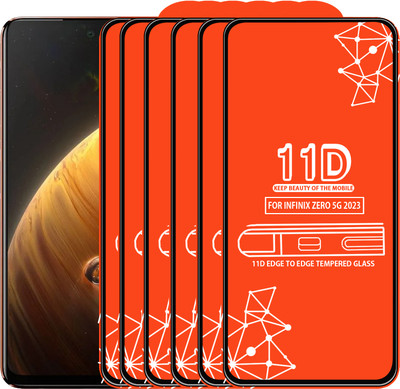 Qyist Edge To Edge Tempered Glass for Infinix Zero 5G 2023(Pack of 6)