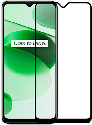 DSCASE Edge To Edge Tempered Glass for realme C33, REALME C33(Pack of 1)