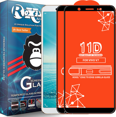 Roxel Edge To Edge Tempered Glass for VIVO V7 Plus(Pack of 2)