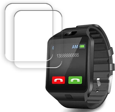 ARBAN Edge To Edge Tempered Glass for DZ09 Black Android, 4G calling SMARTWATCH SCREEN GUARD(Pack of 2)