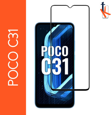 TCartoHUB Edge To Edge Tempered Glass for Poco C31(Pack of 1)