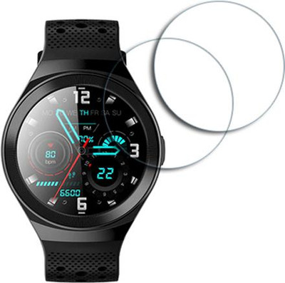 SOMTONE Edge To Edge Tempered Glass for crossbeats Orbit Sport 1.3 inch SMARTWATCH SCREEN GUARD(Pack of 2)