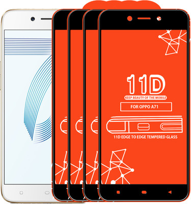 Roxel Edge To Edge Tempered Glass for Oppo A71(Pack of 5)