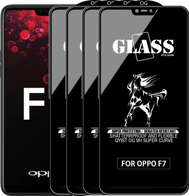 Qyist Edge To Edge Tempered Glass for OPPO F7(Pack of 4)