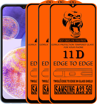 TWIGLO Edge To Edge Tempered Glass for SAMSUNG A23 5G(Pack of 3)