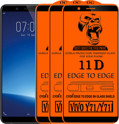 CYOR Edge To Edge Tempered Glass for VIVO Y71(Pack of 3)
