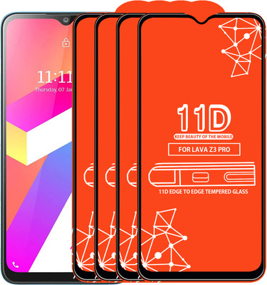 Roxel Edge To Edge Tempered Glass for Lava Z3 Pro(Pack of 4)