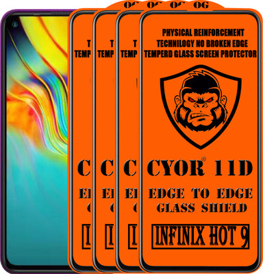 CYOR Edge To Edge Tempered Glass for INFINIX HOT 9(Pack of 4)