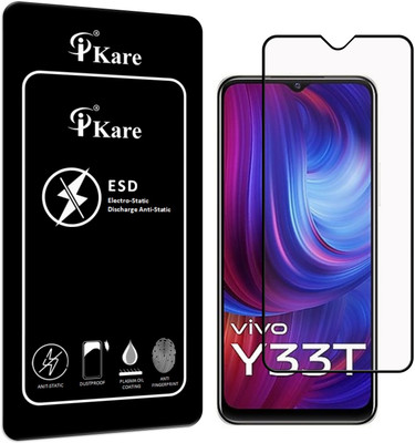 iKare Edge To Edge Tempered Glass for Vivo Y33T(Pack of 1)