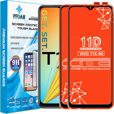 PFOAM Edge To Edge Tempered Glass for VIVO T1X 4G(Pack of 2)