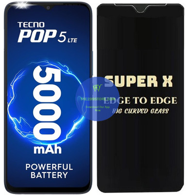 TELESHIELD Edge To Edge Tempered Glass for Tecno Pop 5 LTE, Super X Edge Glass, Super X Tempered Glass, Super X Screen Protector(Pack of 1)
