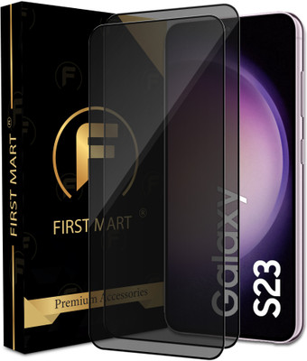FIRST MART Edge To Edge Tempered Glass for Samsung Galaxy S23 5G, Samsung Galaxy S22 5G, Samsung S23 5G, Samsung S23, Privacy Anti Spy Glass, ( Fingerprint Working )(Pack of 2)
