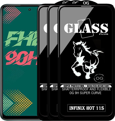 PFOAM Edge To Edge Tempered Glass for INFINIX HOT 11S(Pack of 3)