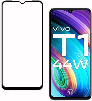 EITANSHA CREATION Edge To Edge Tempered Glass for Vivo T1 44W, Vivo T1 4G(Pack of 1)