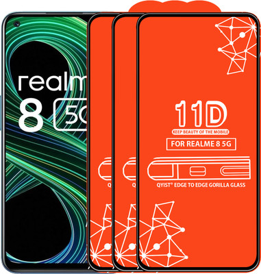 Qyist Edge To Edge Tempered Glass for Realme 8 5G(Pack of 3)