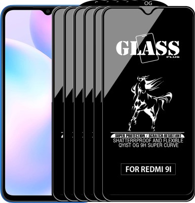 Qyist Edge To Edge Tempered Glass for REDMI 9I(Pack of 6)