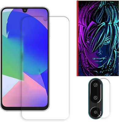SOMTONE Edge To Edge Tempered Glass for Samsung Galaxy F16 5G Tempered Glass Screen Protector | Anti-Scratch | Edge to Edge Full Coverage | 9H Hardness (1 FRONT SCREEN GUARD + 1 CAMERA LENS PROTECTOR + 1 FREE BACK EMBOSSED SKIN002)(Pack of 1)