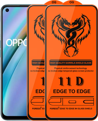 Forego Edge To Edge Tempered Glass for Oppo K10(Pack of 2)