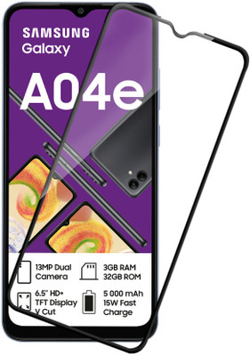 HUPSHY Edge To Edge Tempered Glass for SAMSUNG Galaxy A04e(Pack of 1)