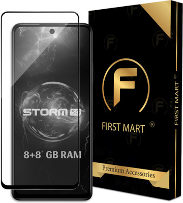 FIRST MART Edge To Edge Tempered Glass for Lava Storm 5G, Lava Storm(Pack of 1)