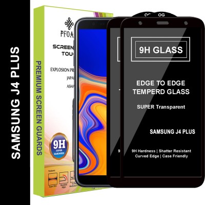 PFOAM Edge To Edge Tempered Glass for SAMSUNG GALAXY J4 PLUS(Pack of 2)