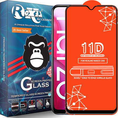 Roxel Edge To Edge Tempered Glass for Realme Narzo 20A(Pack of 1)