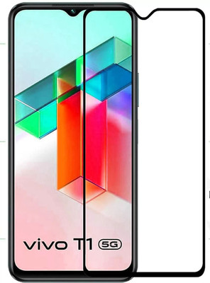 MAAMAJISAMOBILE Edge To Edge Tempered Glass for vivo T1 5G(Pack of 1)