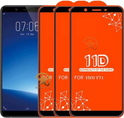 SEVEN7STAR Edge To Edge Tempered Glass for VIVO Y71(Pack of 3)