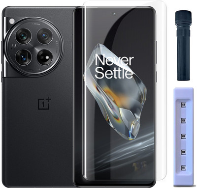 OneTech Edge To Edge Tempered Glass for Oneplus 12 5G 9H Hardness, UV Advanced HD+ Screen Protector(Pack of 1)