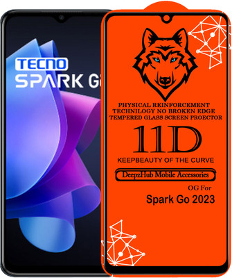 CRodible Edge To Edge Tempered Glass for Tecno Spark Go 2023(Pack of 1)