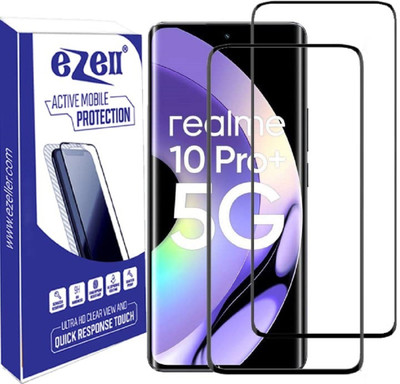 eZell Edge To Edge Tempered Glass for Realme 10 Pro+ 5G(Pack of 2)