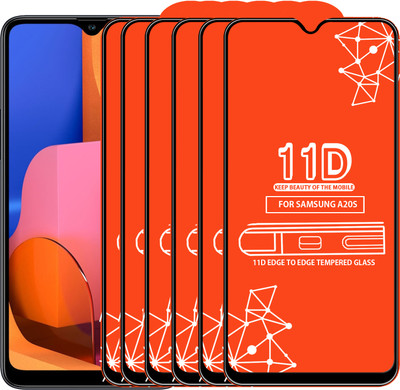 Qyist Edge To Edge Tempered Glass for Samsung Galaxy A20S(Pack of 6)
