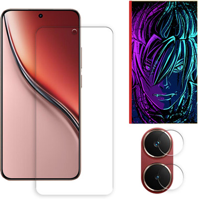 ARBAN Edge To Edge Tempered Glass for Realme P3 Ultra 5G Tempered Glass Screen Protector | Anti-Scratch | Edge to Edge Full Coverage | 9H Hardness (1 FRONT SCREEN GUARD + 1 CAMERA LENS PROTECTOR + 1 FREE BACK EMBOSSED SKIN002)(Pack of 1)
