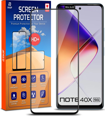 FAVJIP Edge To Edge Tempered Glass for Infinix Note 40x 5G, Infinix Note 40x, Screen Protector Guard with Easy Installation Kit(Pack of 1)