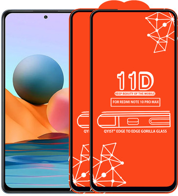 Qyist Edge To Edge Tempered Glass for Redmi Note 10 Pro Max(Pack of 2)