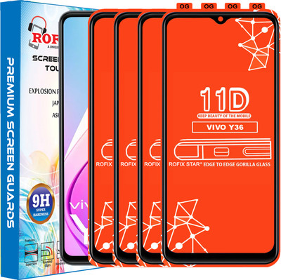 Rofix star Edge To Edge Tempered Glass for VIVO Y36(Pack of 4)